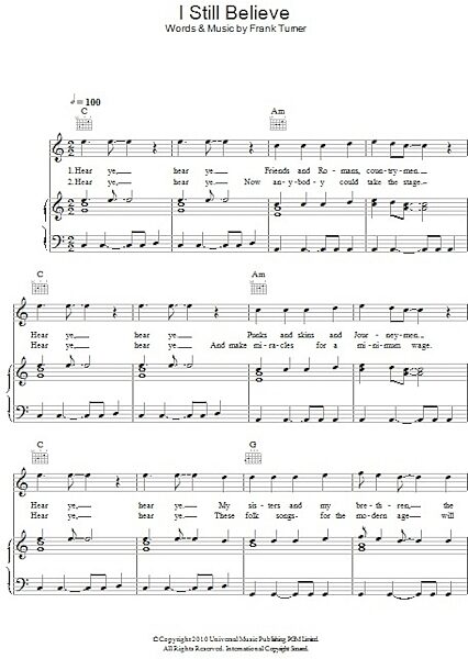 open zoom image for I Still Believe - Piano/Vocal/Guitar, New, Main