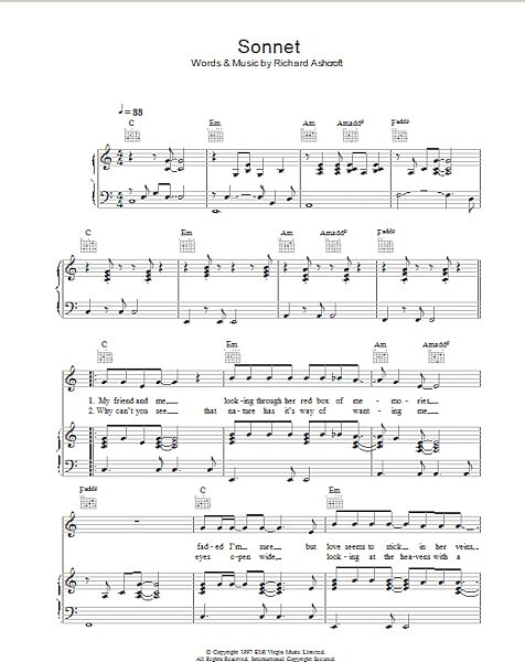 open zoom image for Sonnet - Piano/Vocal/Guitar, New, Main