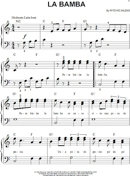 open zoom image for La Bamba - Big Note Piano, New, Main