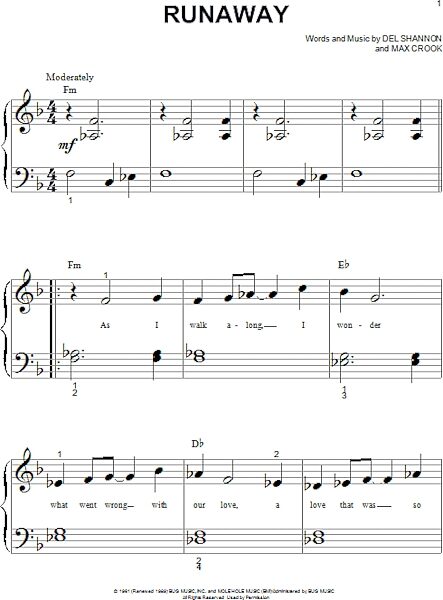 open zoom image for Runaway - Big Note Piano, New, Main