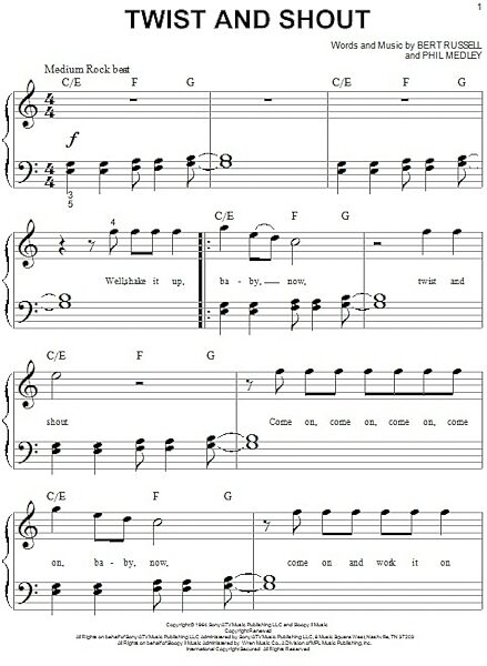 open zoom image for Twist And Shout - Big Note Piano, New, Main