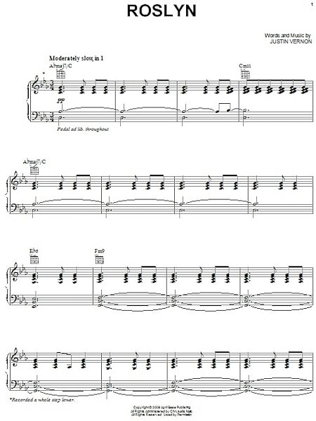 open zoom image for Rosyln - Piano/Vocal/Guitar, New, Main