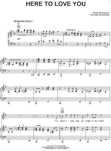 open zoom image for Here To Love You - Piano/Vocal/Guitar, New, Main