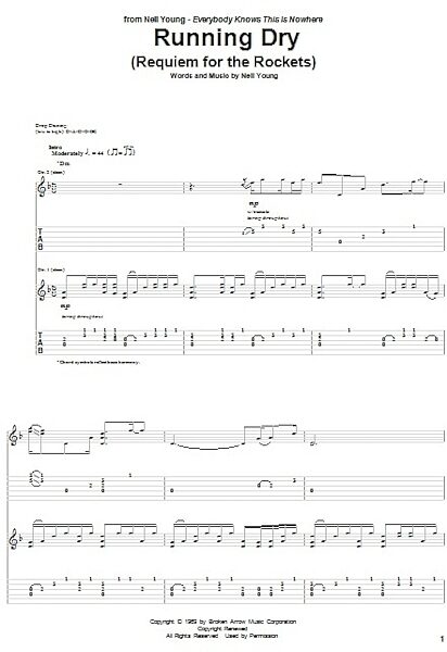 open zoom image for Running Dry (Requiem For The Rockets) - Guitar TAB, New, Main