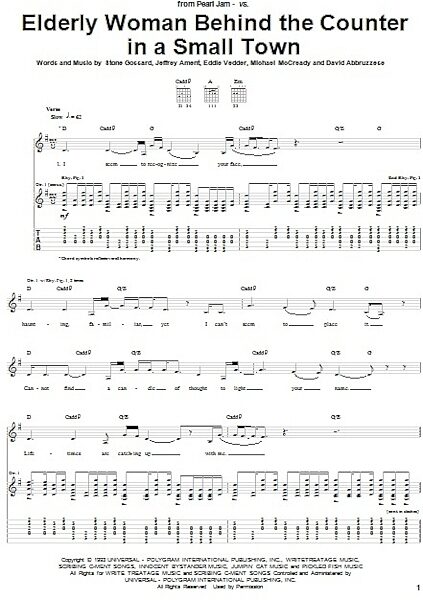 open zoom image for Elderly Woman Behind The Counter In A Small Town - Guitar TAB, New, Main