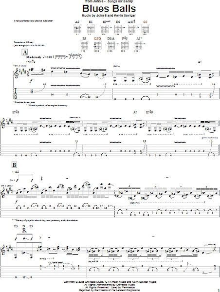 open zoom image for Blues Balls - Guitar TAB, New, Main