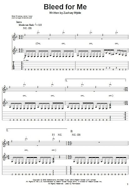 open zoom image for Bleed For Me - Guitar Tab Play-Along, New, Main