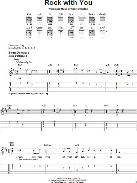 open zoom image for Rock With You - Easy Guitar with TAB, New, Main