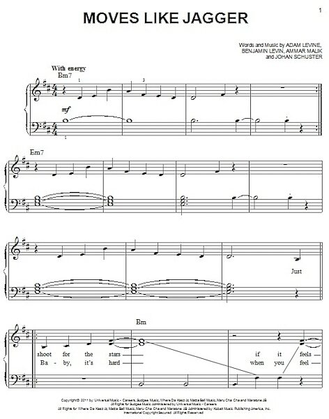 open zoom image for Moves Like Jagger - Easy Piano, New, Main