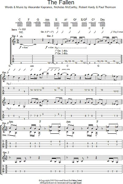 open zoom image for The Fallen - Guitar TAB, New, Main