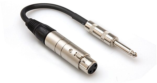 open zoom image for Hosa MIT-176 XLR Female to Female TS 1/4" Impedance Transformer, 6 inch, Main