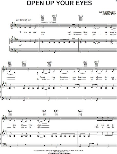open zoom image for Open Up Your Eyes - Piano/Vocal/Guitar, New, Main