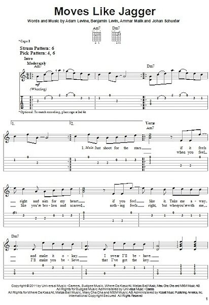open zoom image for Moves Like Jagger - Easy Guitar with TAB, New, Main