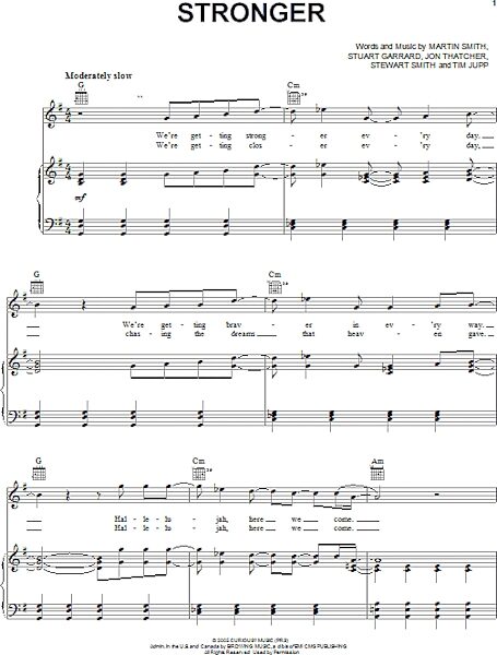 open zoom image for Stronger - Piano/Vocal/Guitar, New, Main