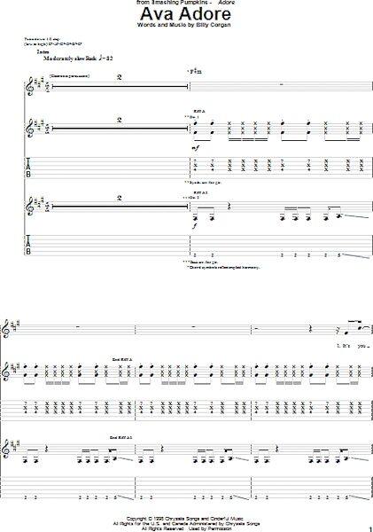 open zoom image for Ava Adore - Guitar TAB, New, Main