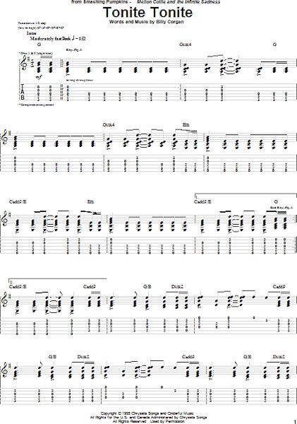 open zoom image for Tonite Tonite - Guitar TAB, New, Main