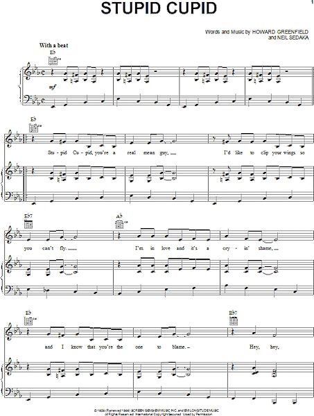 open zoom image for Stupid Cupid - Piano/Vocal/Guitar, New, Main