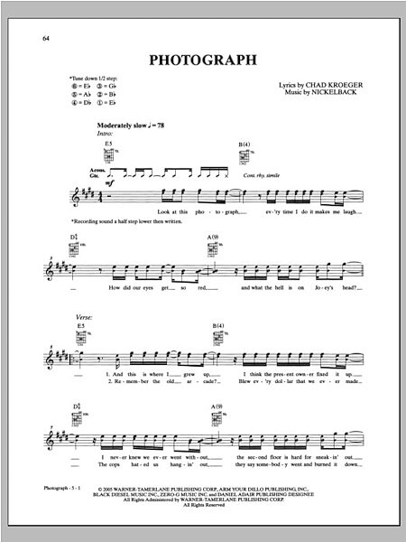 open zoom image for Photograph - Guitar TAB, New, Main