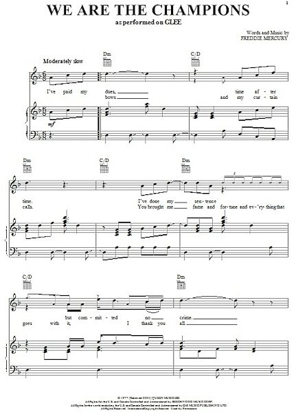 open zoom image for We Are The Champions - Piano/Vocal/Guitar, New, Main