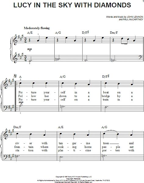 open zoom image for Lucy In The Sky With Diamonds - Easy Piano, New, Main