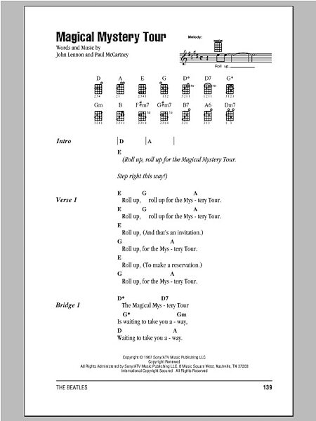 open zoom image for Magical Mystery Tour - Ukulele Chords/Lyrics, New, Main