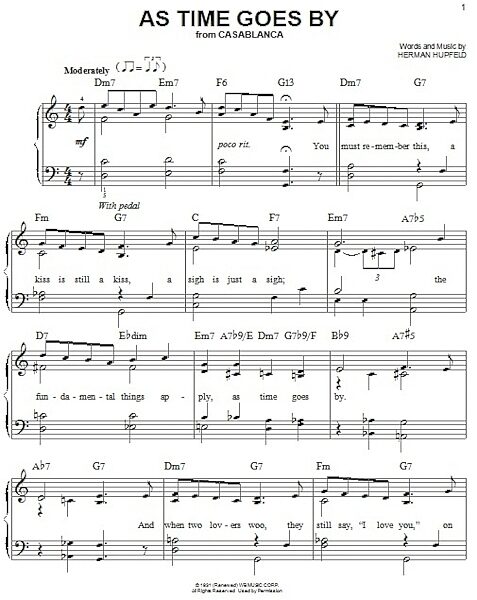 open zoom image for As Time Goes By - Easy Piano, New, Main