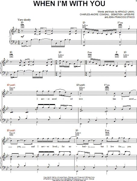 open zoom image for When I'm With You - Piano/Vocal/Guitar, New, Main