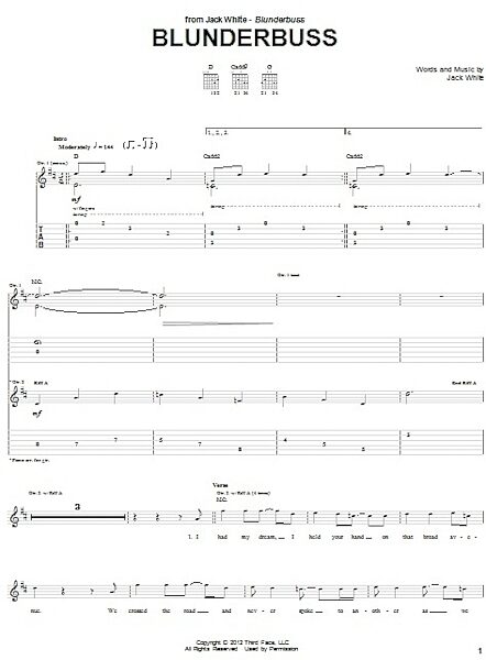 open zoom image for Blunderbuss - Guitar TAB, New, Main