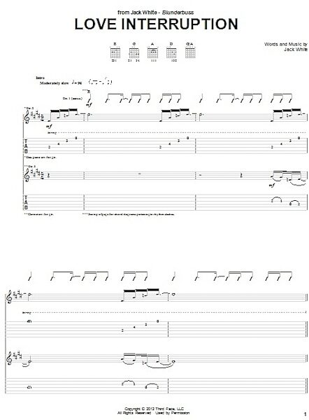 open zoom image for Love Interruption - Guitar TAB, New, Main
