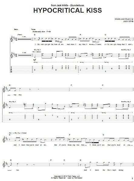 open zoom image for Hypocritical Kiss - Guitar TAB, New, Main