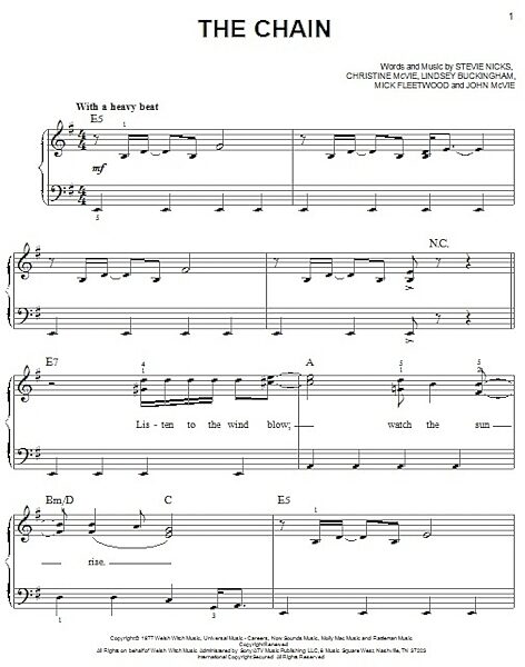 open zoom image for The Chain - Easy Piano, New, Main