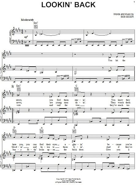 open zoom image for Lookin' Back - Piano/Vocal/Guitar, New, Main