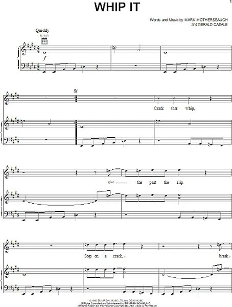 open zoom image for Whip It - Piano/Vocal/Guitar, New, Main