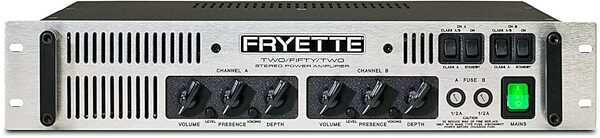 open zoom image for Fryette G-2502-S Two/Fifty/Two Stereo Power Amplifier (2x50 Watts), New, Action Position Back