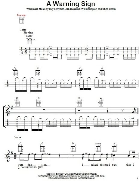 open zoom image for A Warning Sign - Ukulele, New, Main