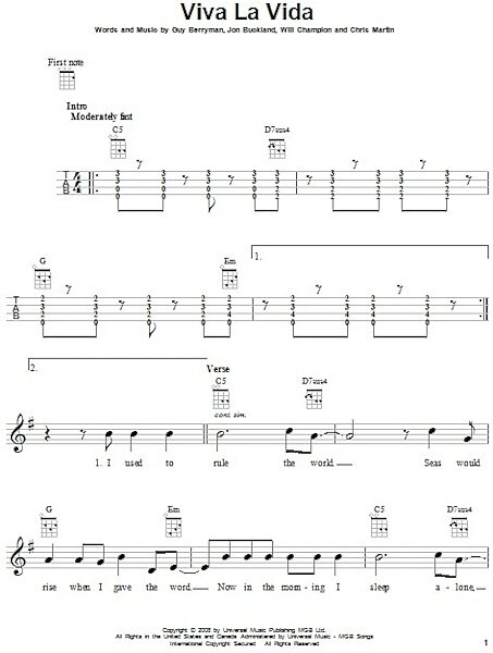 open zoom image for Viva La Vida - Ukulele, New, Main