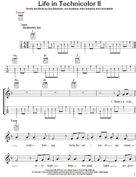 open zoom image for Life In Technicolor II - Ukulele, New, Main