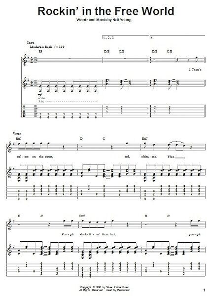 open zoom image for Rockin' In The Free World - Guitar Tab Play-Along, New, Main