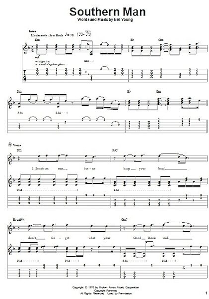 open zoom image for Southern Man - Guitar Tab Play-Along, New, Main