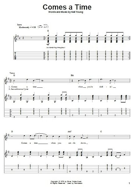 open zoom image for Comes A Time - Guitar Tab Play-Along, New, Main