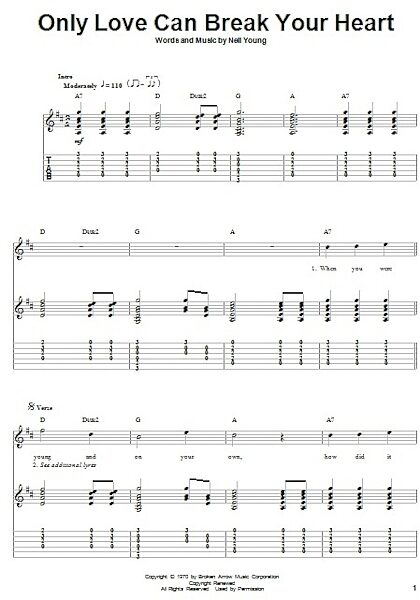 open zoom image for Only Love Can Break Your Heart - Guitar Tab Play-Along, New, Main