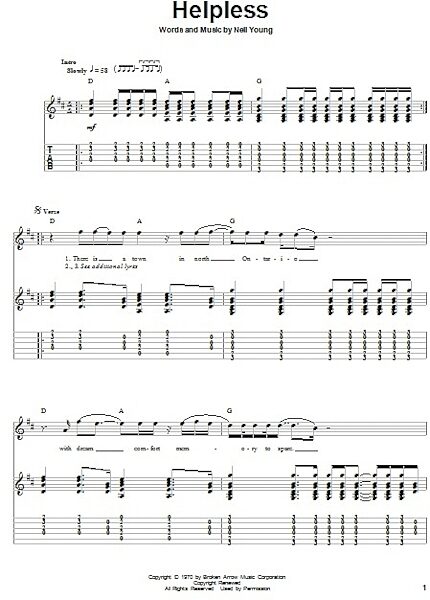 open zoom image for Helpless - Guitar Tab Play-Along, New, Main