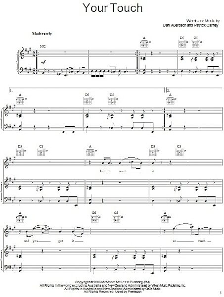 open zoom image for Your Touch - Piano/Vocal/Guitar, New, Main