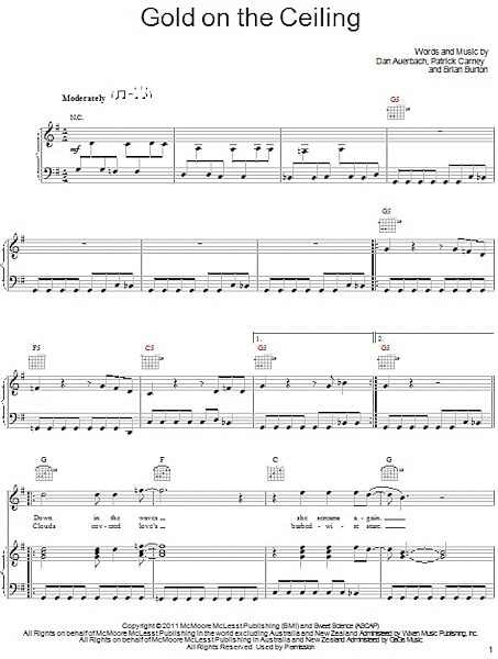 open zoom image for Gold On The Ceiling - Piano/Vocal/Guitar, New, Main