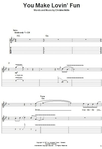 open zoom image for You Make Lovin' Fun - Guitar Tab Play-Along, New, Main