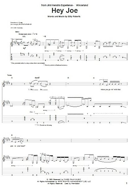 open zoom image for Hey Joe - Guitar TAB, New, Main