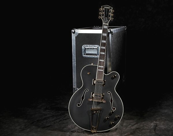 open zoom image for Gretsch G519BK Tim Armstrong Electromatic Hollowbody Electric Guitar, Glamour View 3