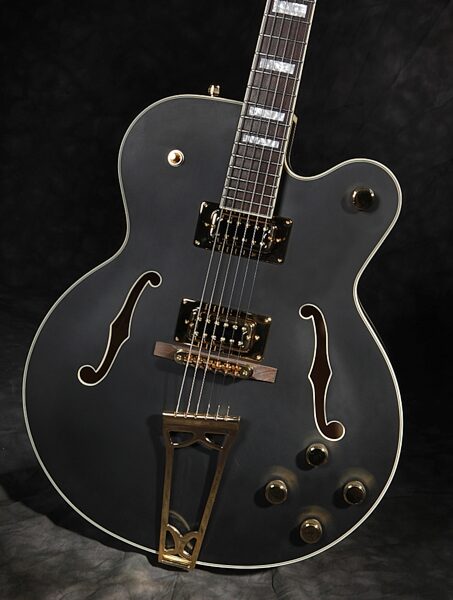 open zoom image for Gretsch G519BK Tim Armstrong Electromatic Hollowbody Electric Guitar, Glamour View 2
