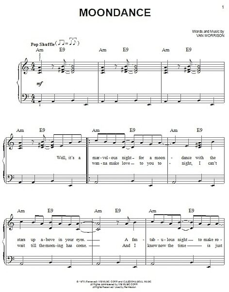 open zoom image for Moondance - Easy Piano, New, Main