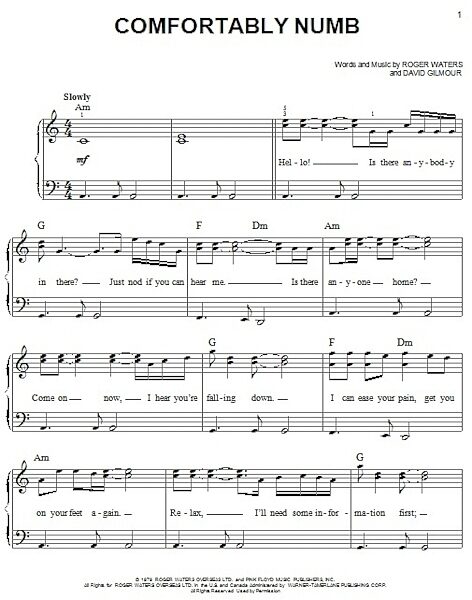 open zoom image for Comfortably Numb - Easy Piano, New, Main